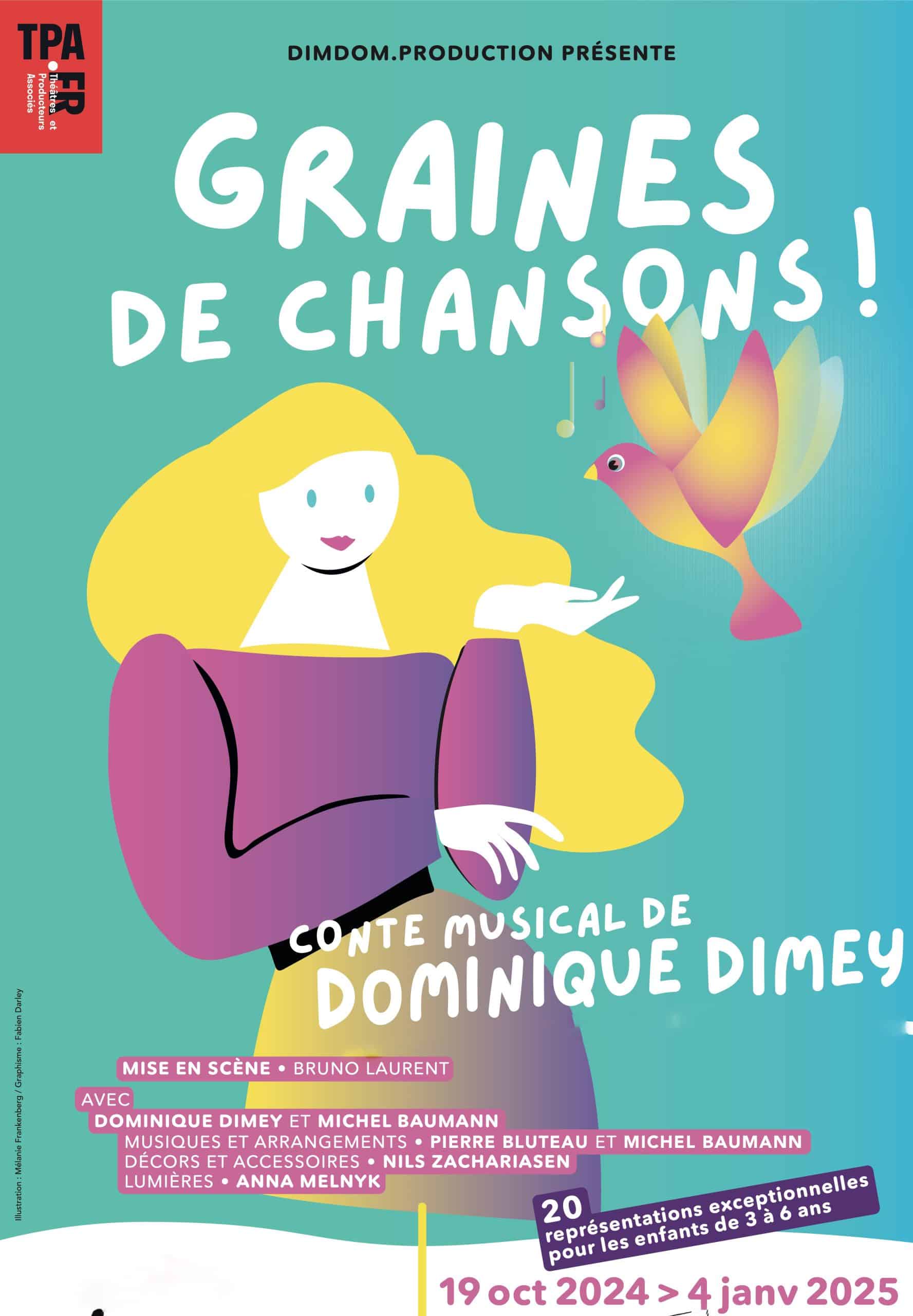 Affiche du conte musical Graines de chansons de Dominique Dimey