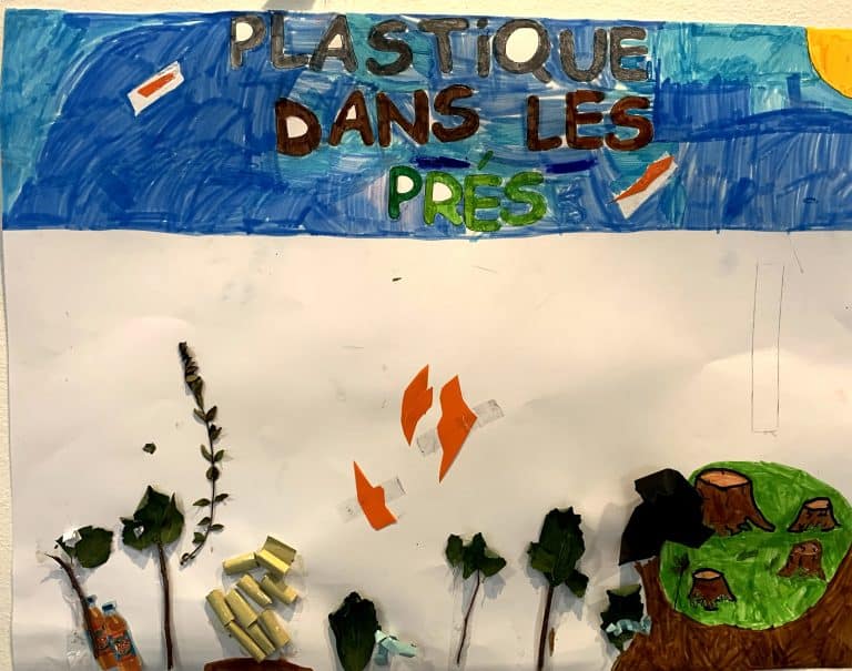 Dessin plastiques dans les près +