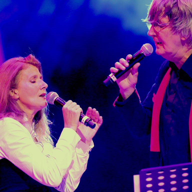 Dominique Dimey avec Jacques Higelin au Cirque d'Hiver à Paris